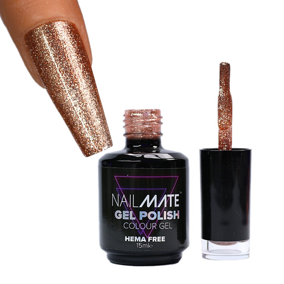 Copper Glitz Glitter Gel Polish - Glitter Planet