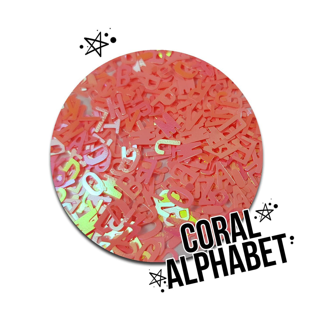 Coral Alphabet Letters