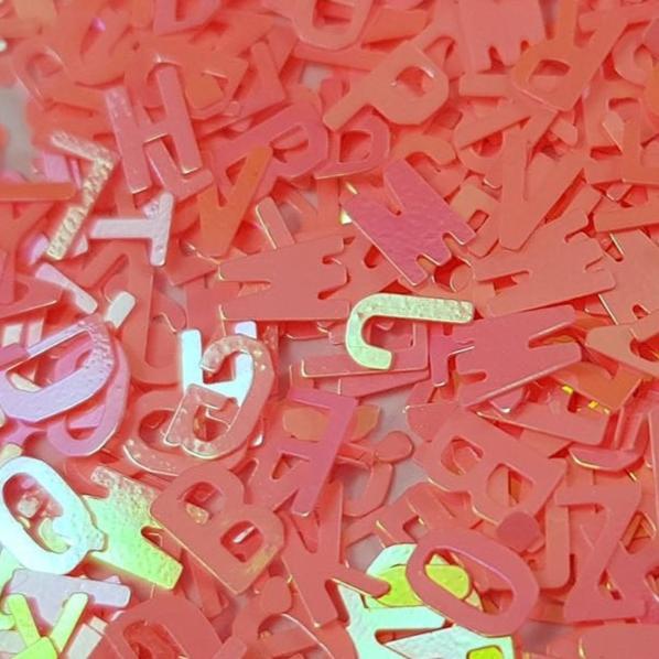 Coral Alphabet Letters