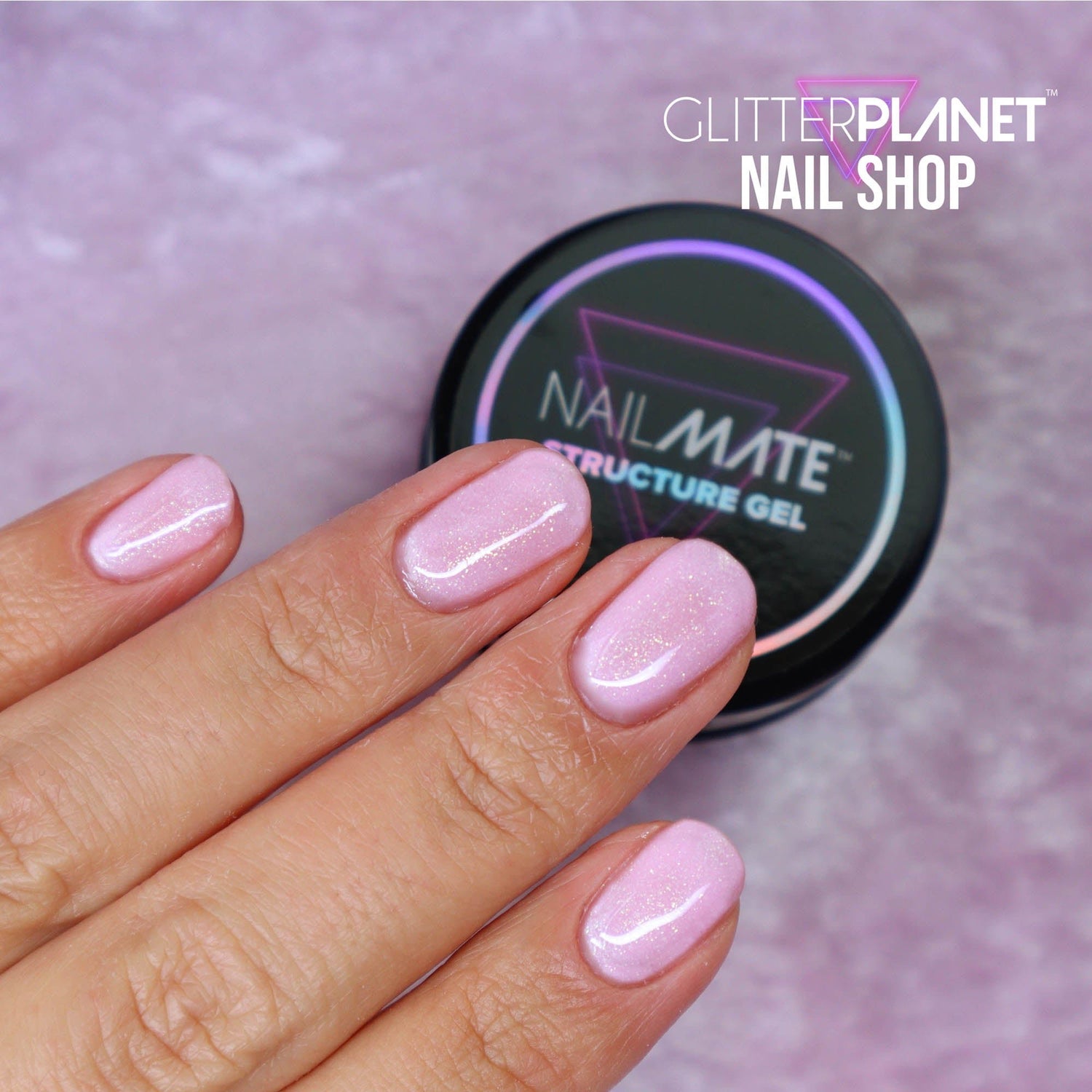 Divine Pink Hard Shimmer Builder Gel - Glitter Planet