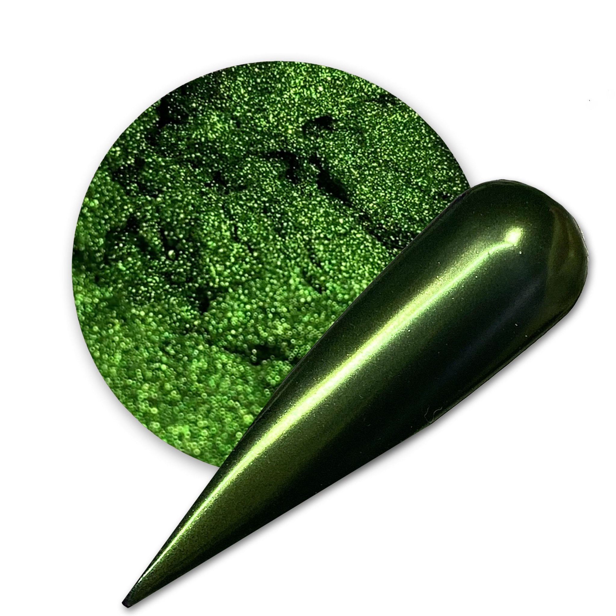 Glitter planet Envy Green Chrome Mirror Powder