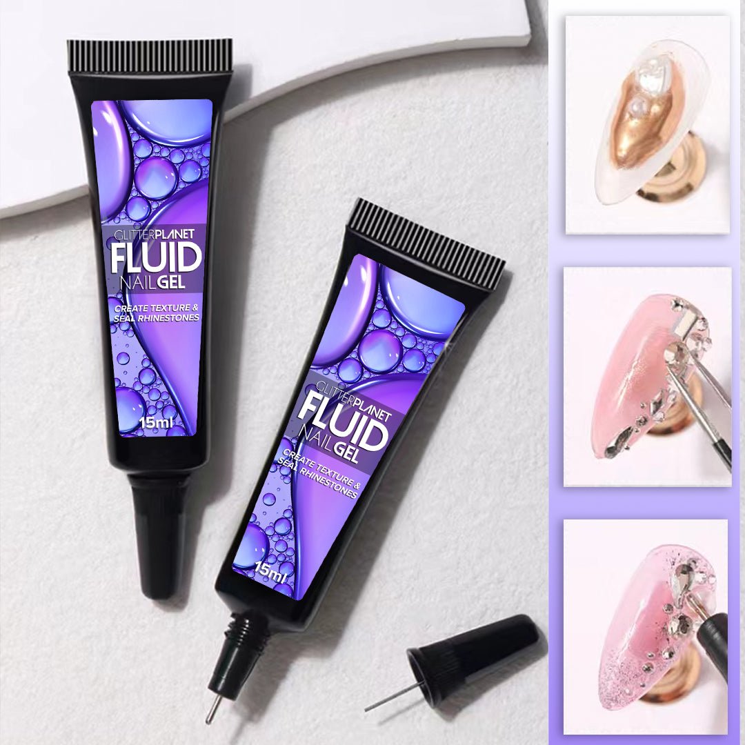 Fluid Gel For Crystal Application & Texture Nail Art - Glitter Planet
