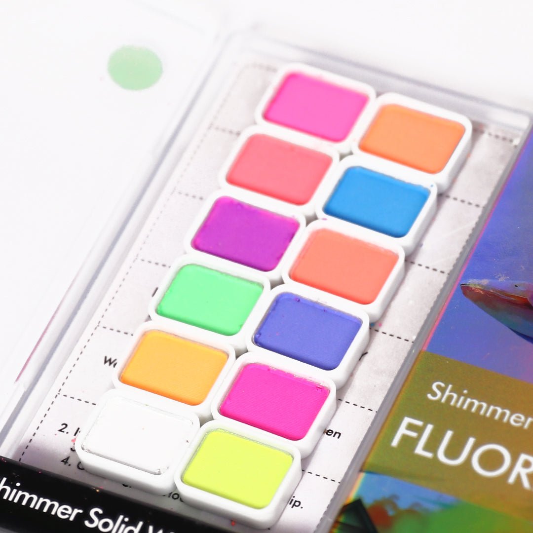 Fluorescent Bright Water Colour Nail Art Paints - Glitter Planet