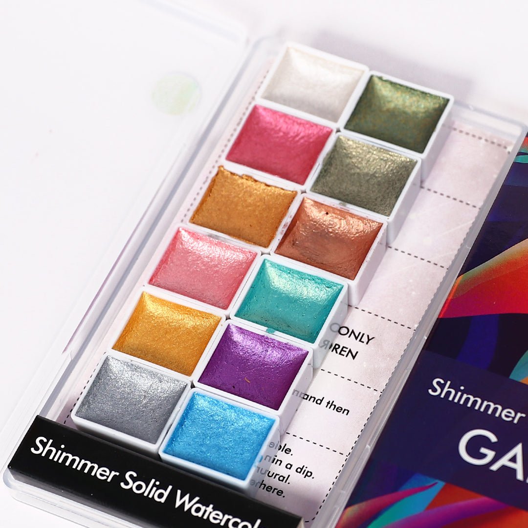 Galaxy Shimmer Water Colour Nail Art Paints - Glitter Planet