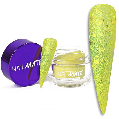 Lemon Sorbet Yellow Glitter Acrylic Nail Powder - Glitter Planet