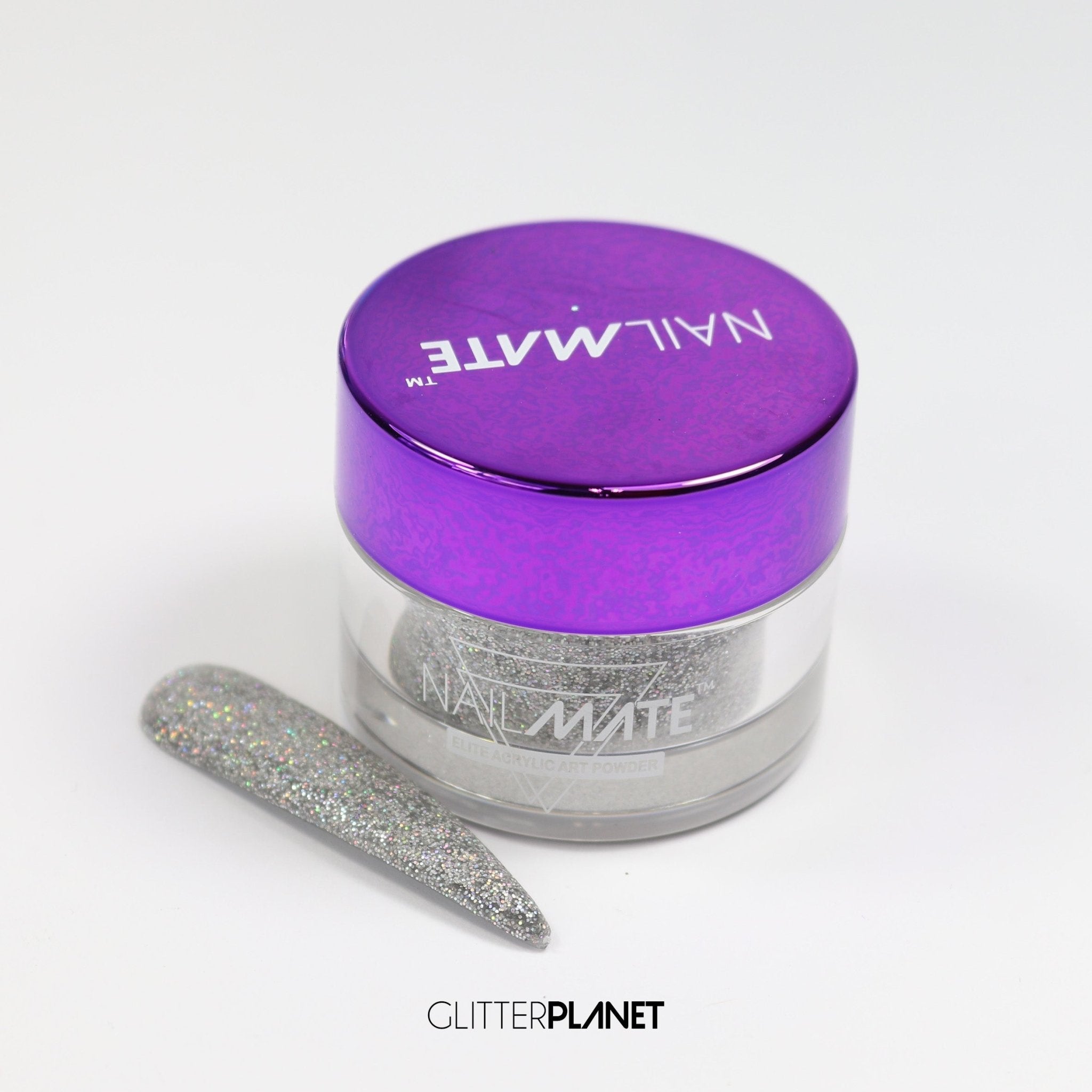 Glitter Acrylic powder | Platinum Silver10g-28g