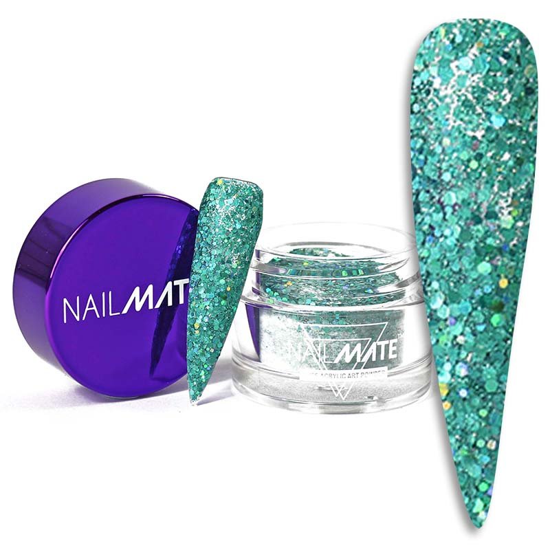 Teal Dreaming Glitter Acrylic Nail Powder - Glitter Planet