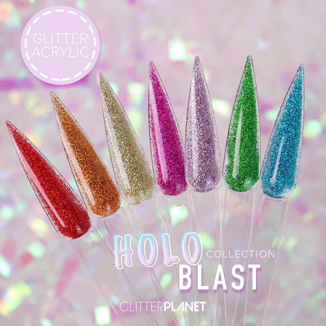 Glitter Infused Acrylic Powder | Red Holo 10g