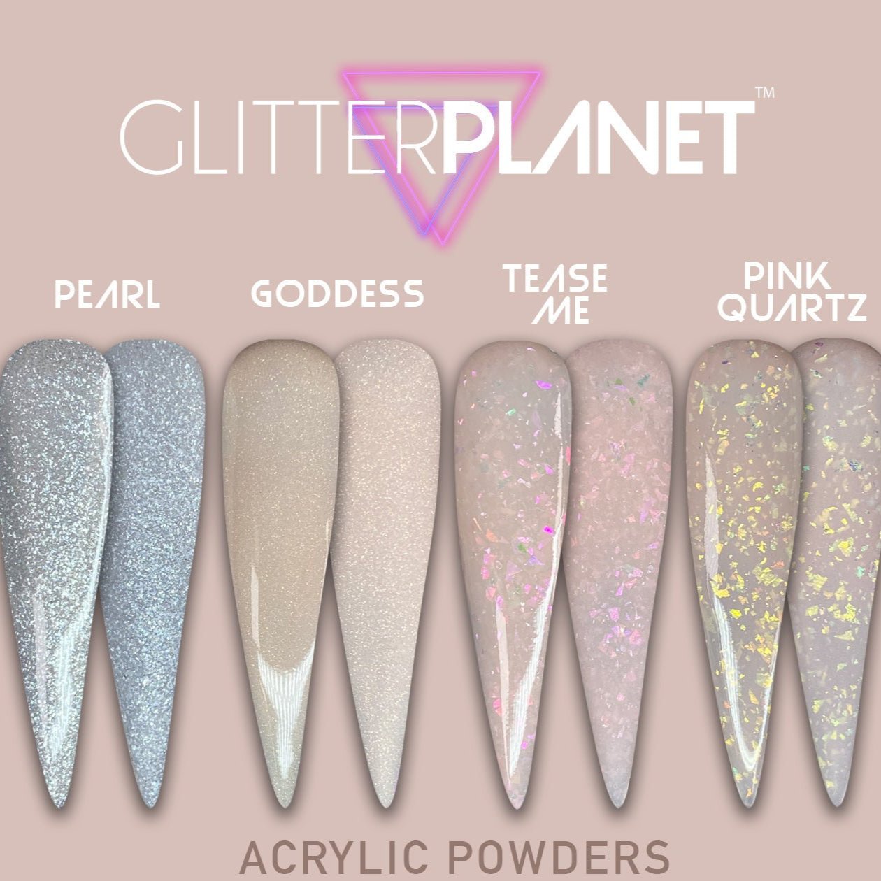 Goddess Gold Shimmer Acrylic Nail Powder 28g - Glitter Planet