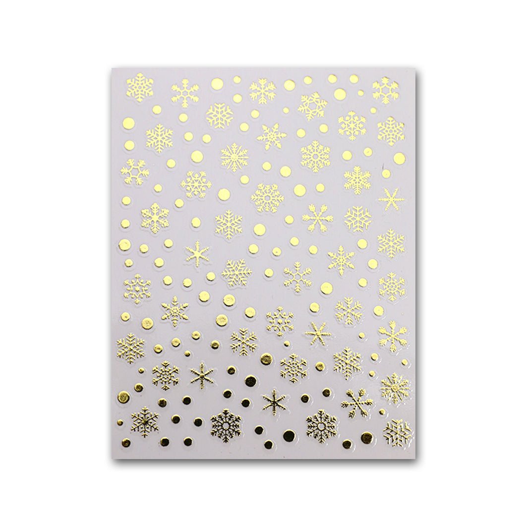 Gold Foil Snowflake Stickers