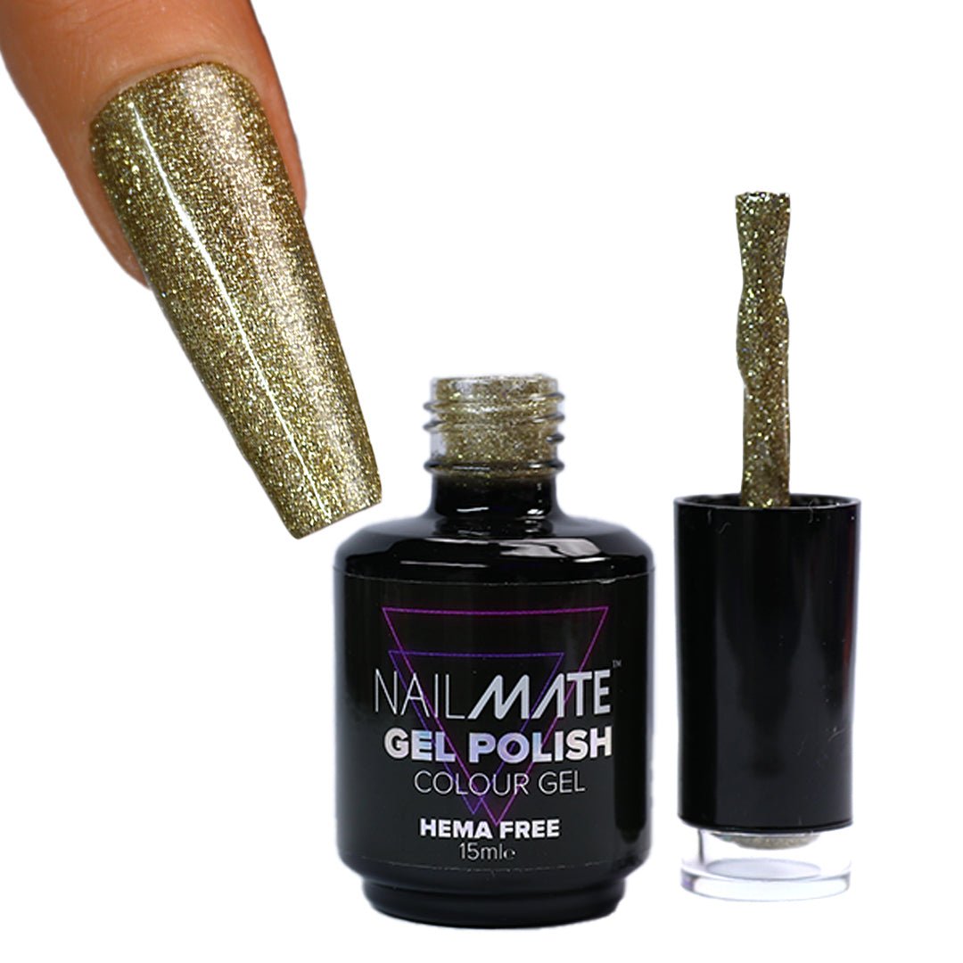 Gold Glitz Glitter Gel Polish - Glitter Planet