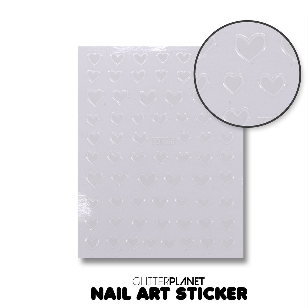 Heart outline Nail Stickers