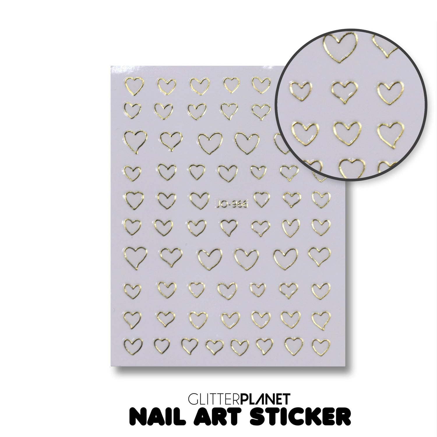 Heart outline Nail Stickers