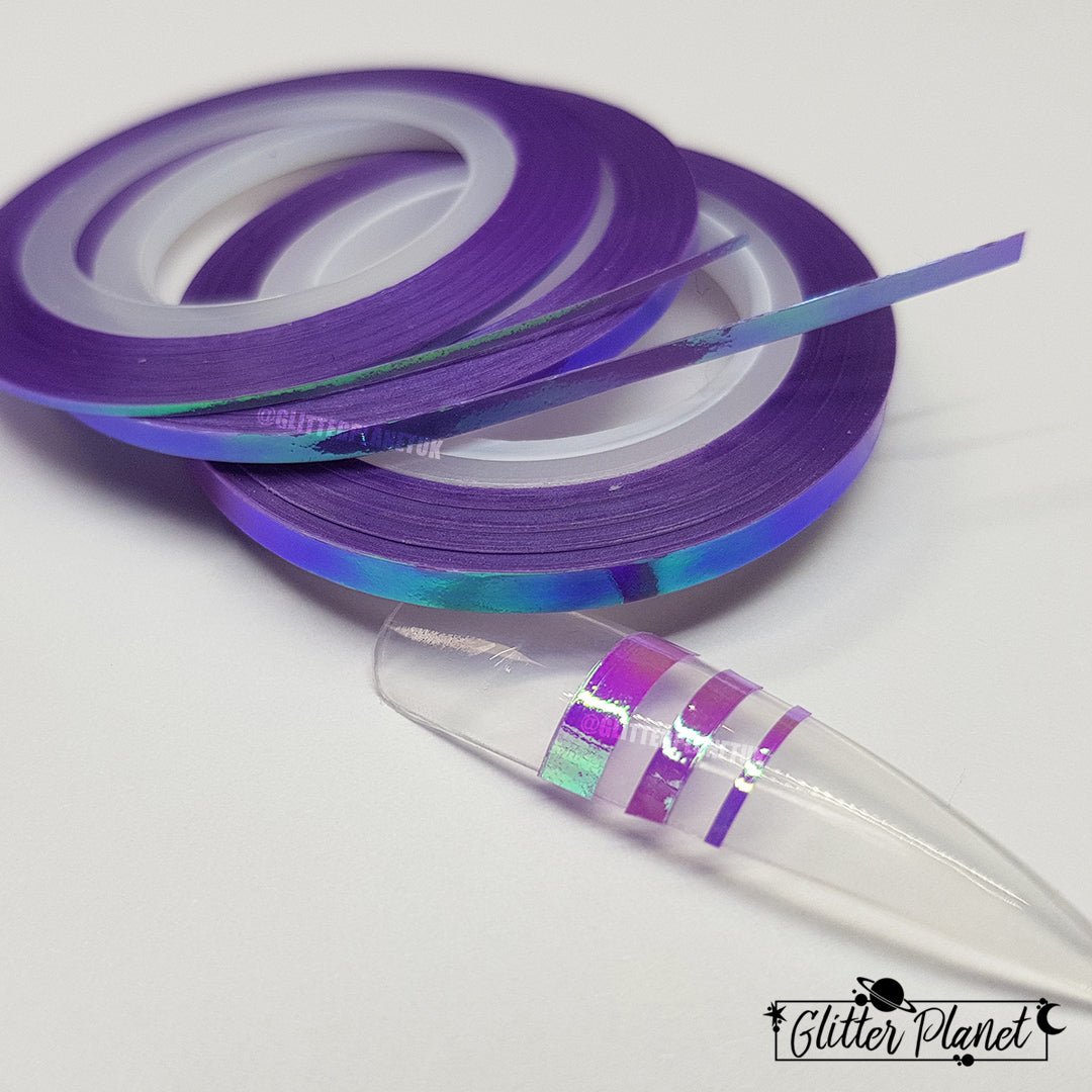 Iridescent lilac Striping Tape - 3pcs