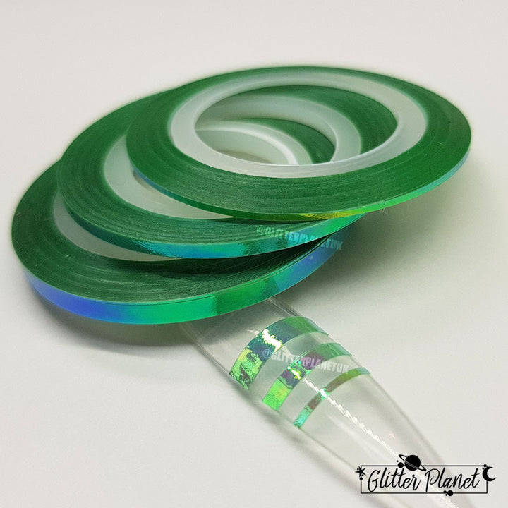 Iridescent Mint Green Striping Tape - 3pcs