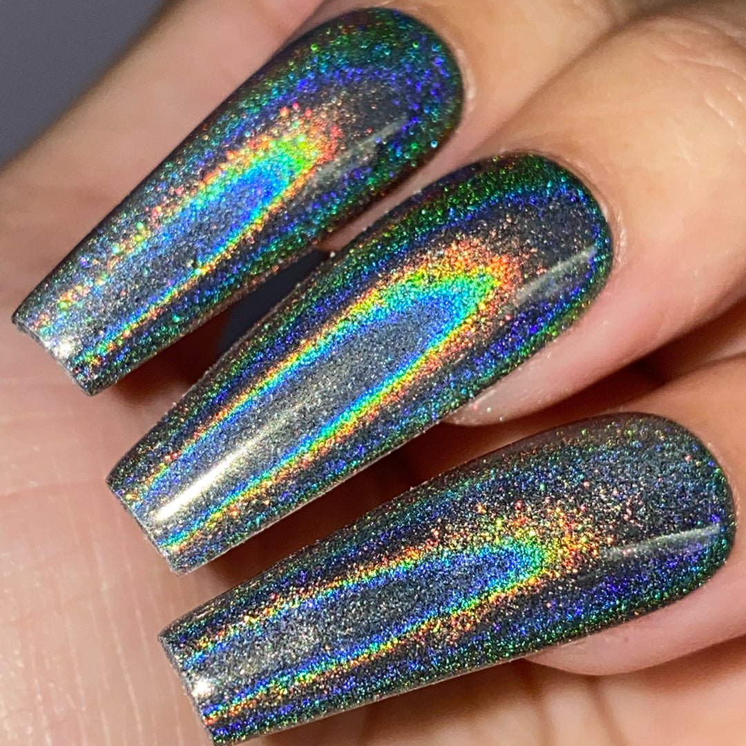 Laser Silver Holographic Rainbow Nail Pigment