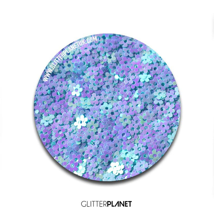 Loose Nail Glitter | Baby Blue Flower 4mm