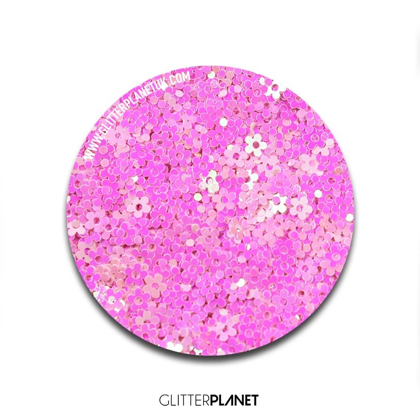 Loose Nail Glitter | Baby Pink Flower 4mm