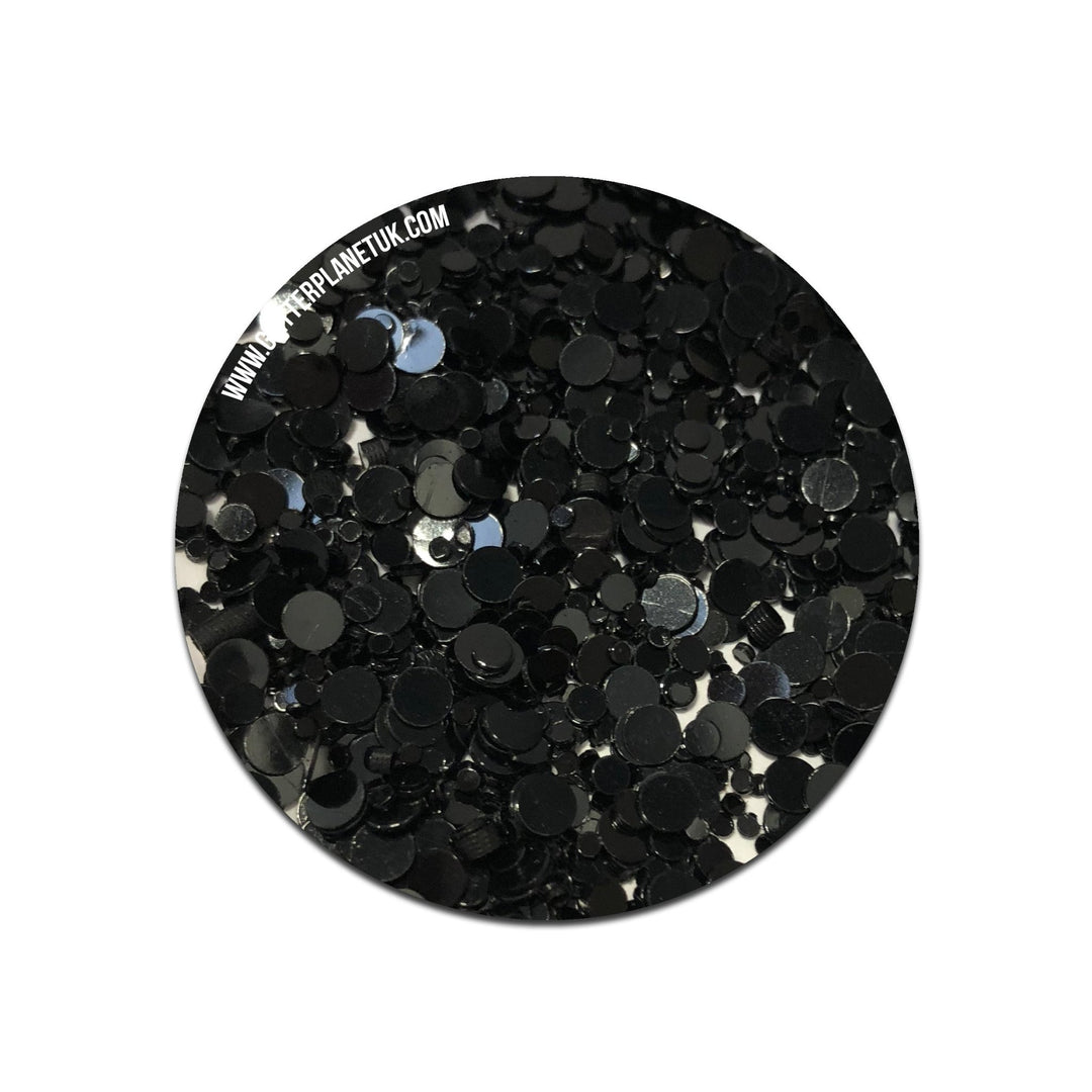 Loose Nail Glitter | Black Dots