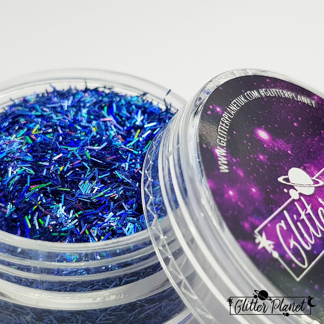 Loose Nail Glitter | Blue Holographic Tinsel