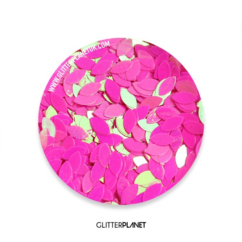 Loose Nail Glitter | Bright Pink Rice Shapes