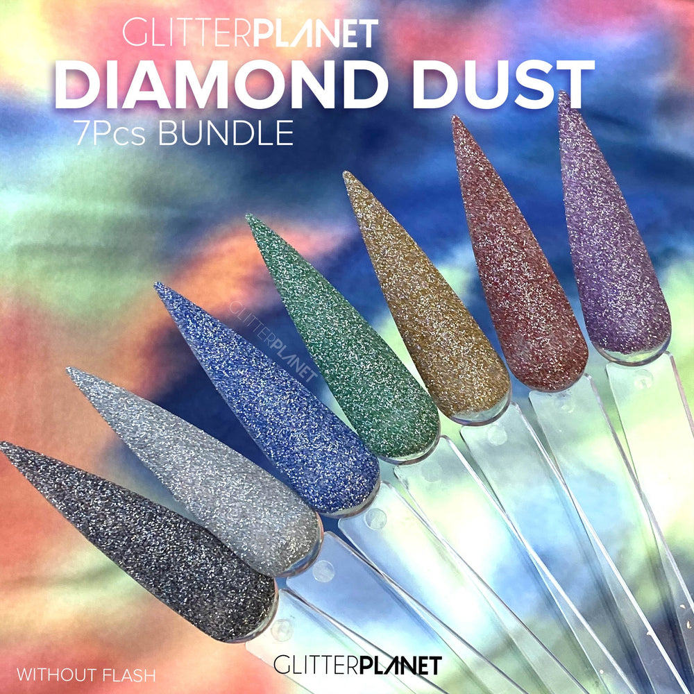 Loose Nail Glitter | Diamond Dust - Reflective Glitter 7pcs set