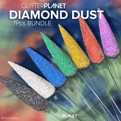 Loose Nail Glitter | Diamond Dust - Reflective Glitter 7pcs set