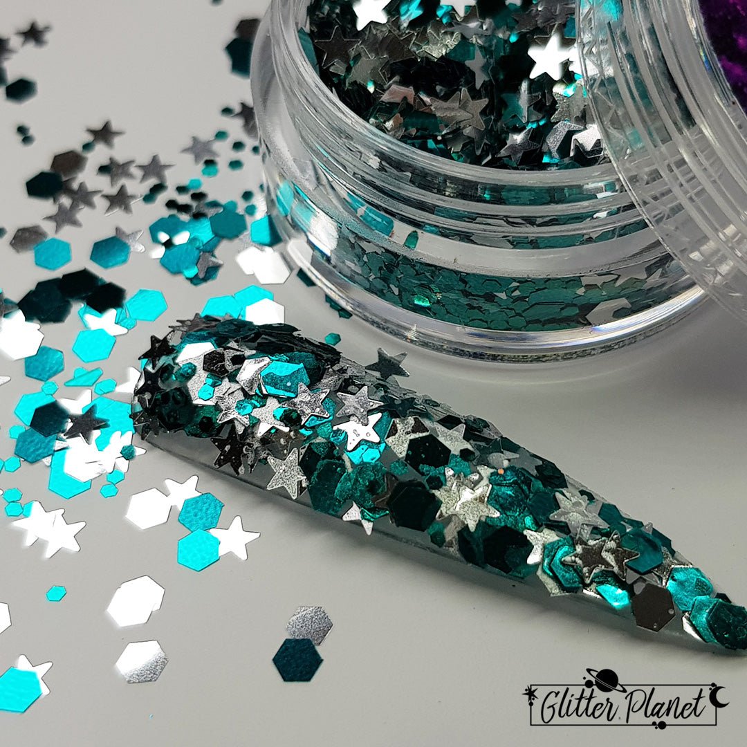 Loose Nail Glitter | Emerald Star