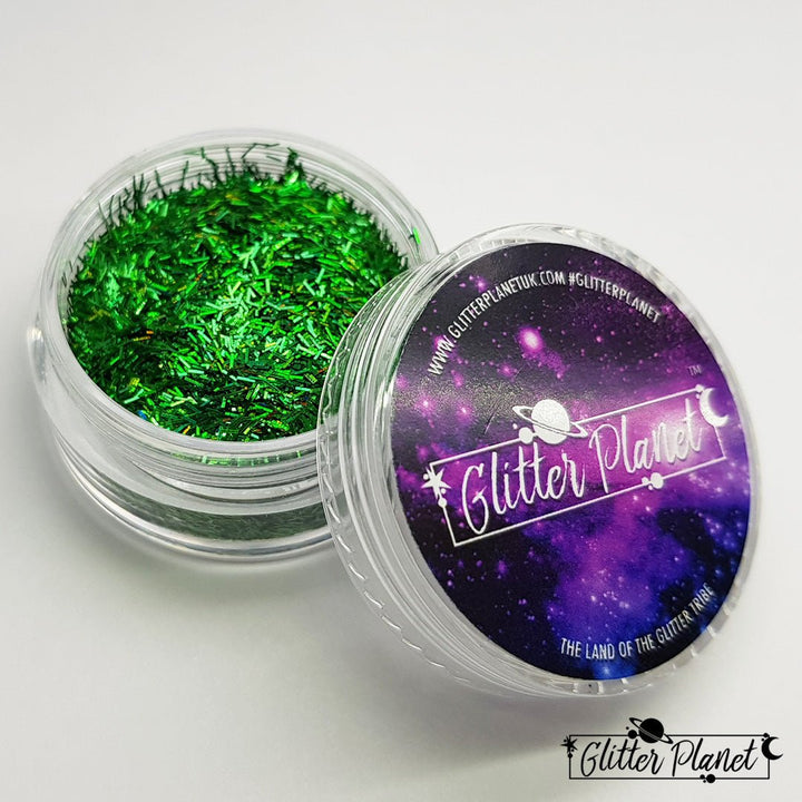 Loose Nail Glitter | Green Holographic Tinsel