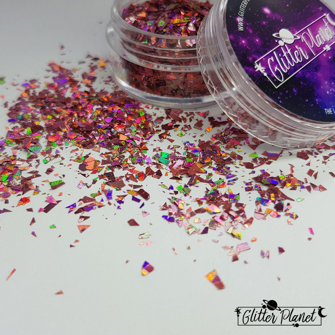 Loose Nail Glitter | Holographic Rose Shards