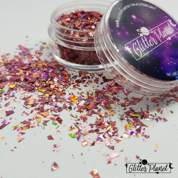 Loose Nail Glitter | Holographic Rose Shards