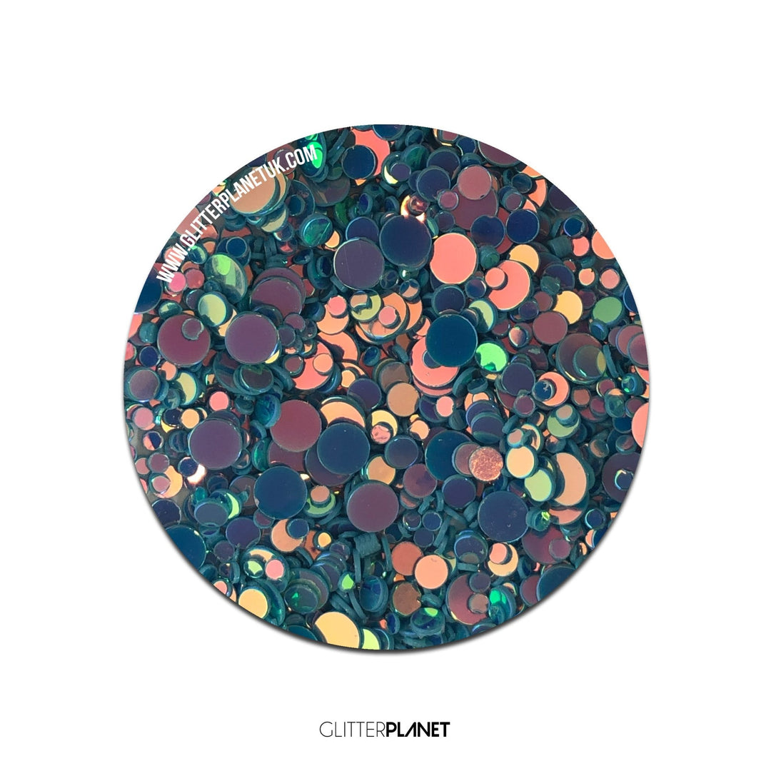 Loose Nail Glitter | Iridescent Blue Dots