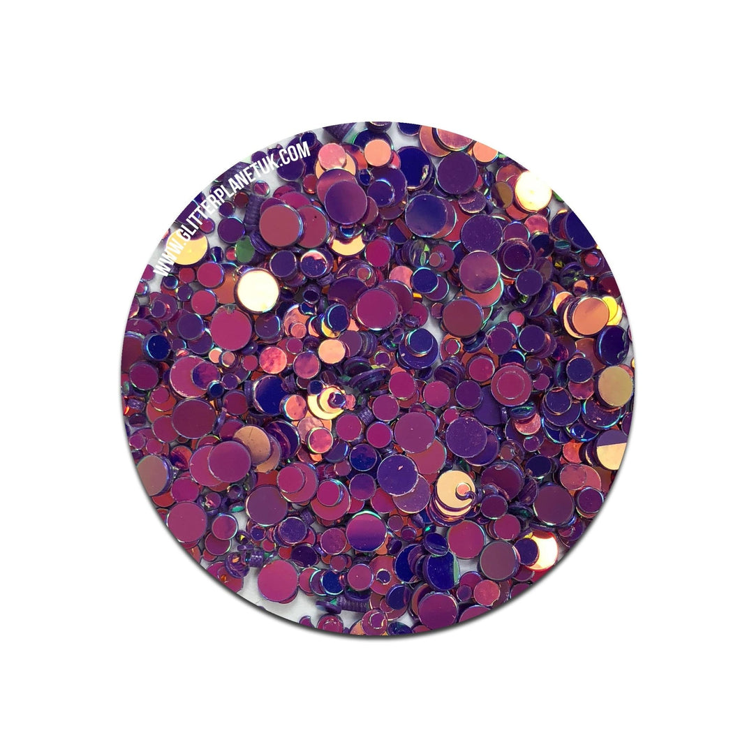 Loose Nail Glitter | Iridescent Purple Dots