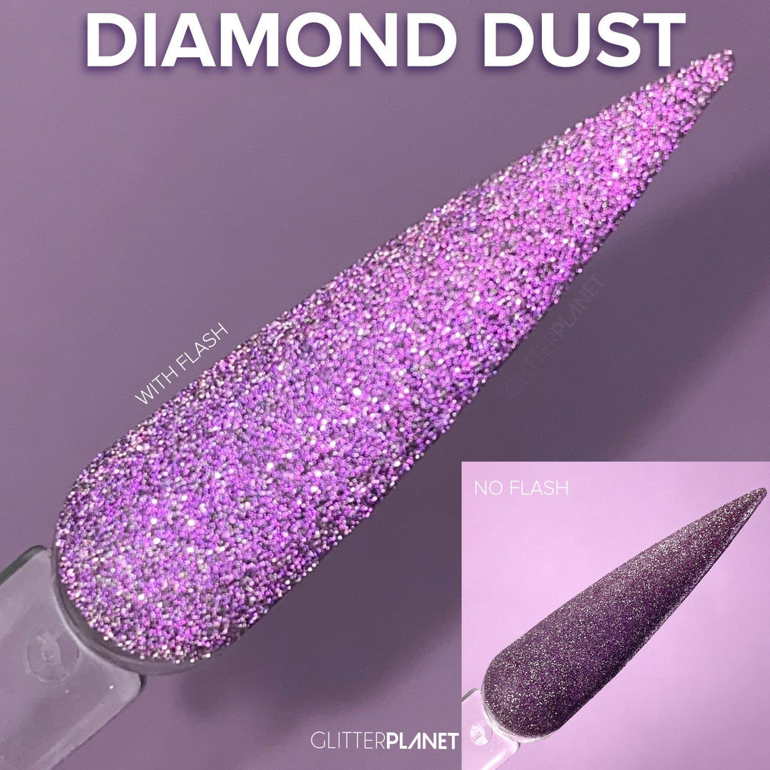 Loose Nail Glitter | Lilac Diamond Dust Reflective Glitter 5ml