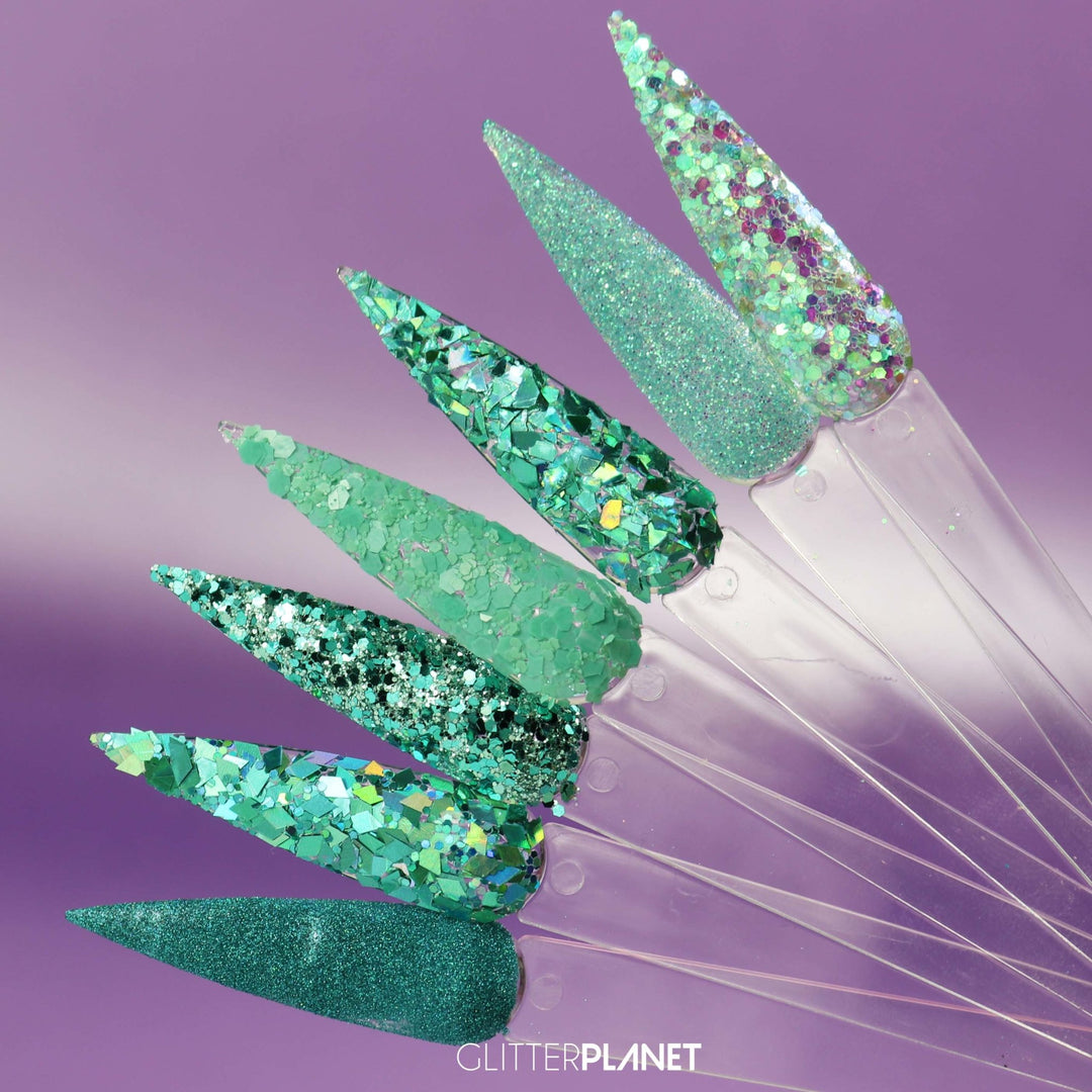 Loose Nail Glitter | Mint Green Glitter Top Picks Bundle-008