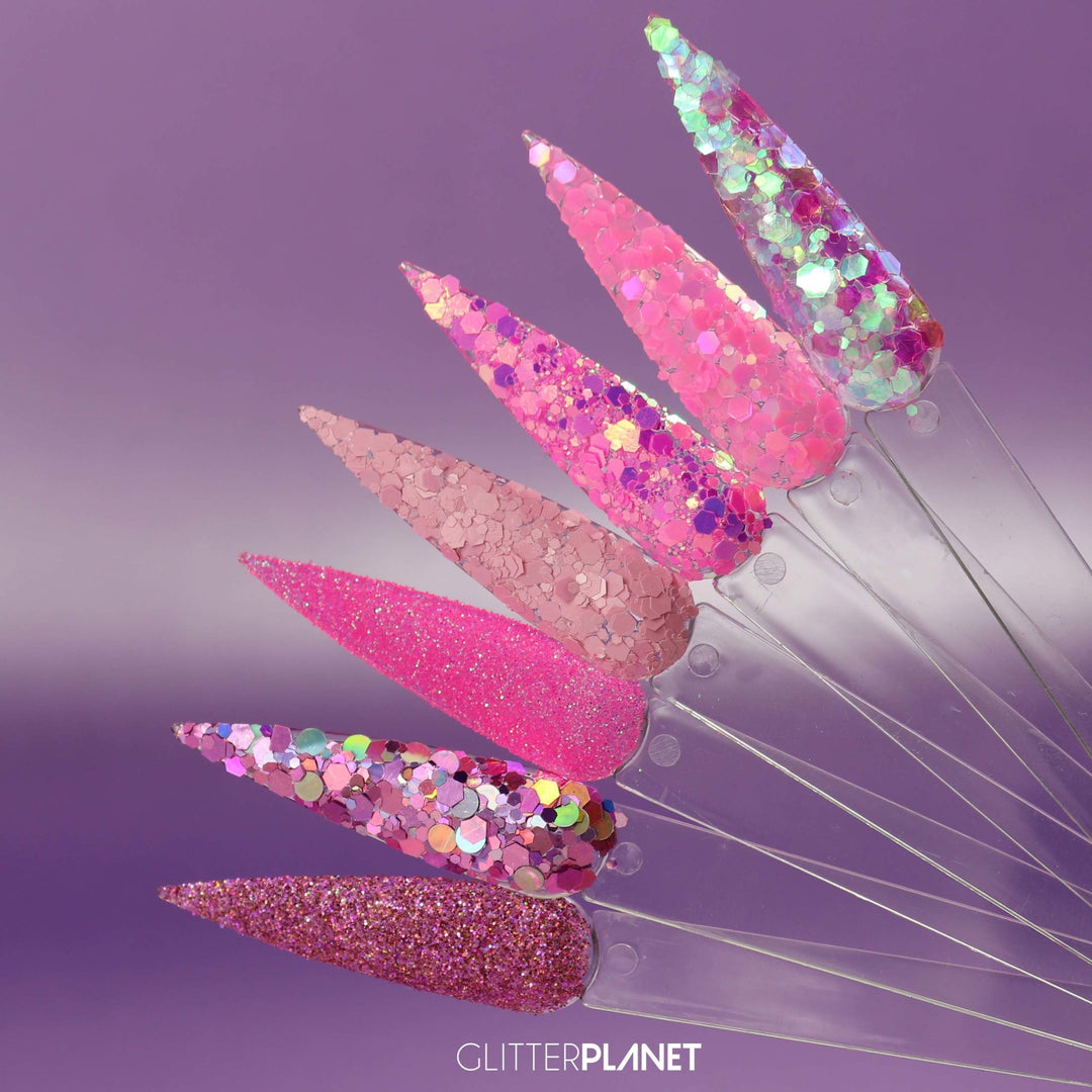 Loose Nail Glitter | Pink Glitter Top Picks Bundle-010