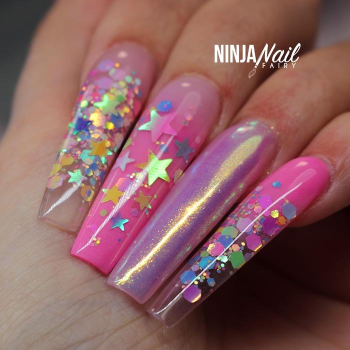 Loose Nail Glitter | Rainbow Multi Stars