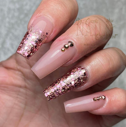 Loose Nail Glitter | Rose Gold