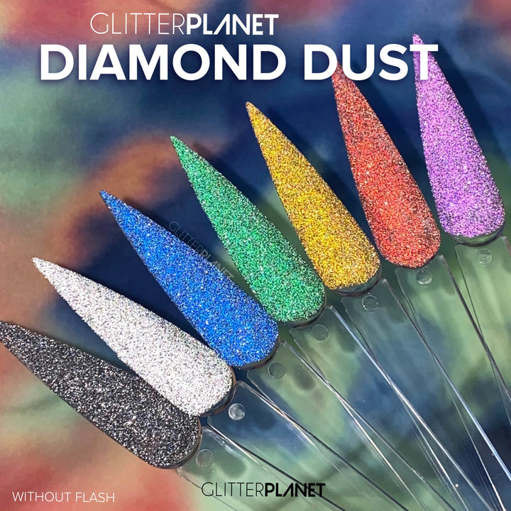 Loose Nail Glitter | Silver Diamond Dust Reflective Glitter 5ml