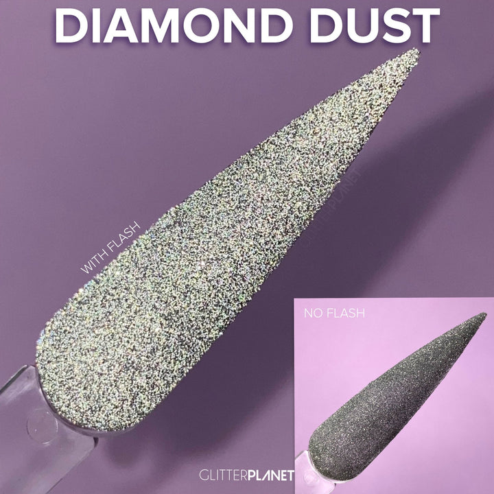 Loose Nail Glitter | Silver Diamond Dust Reflective Glitter 5ml