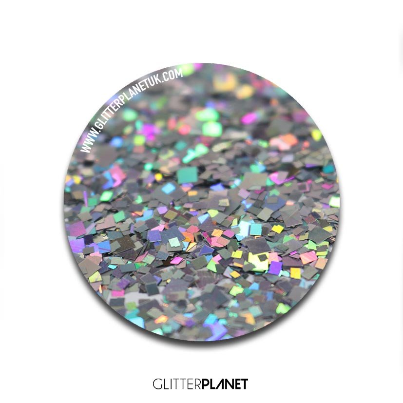 Loose Nail Glitter | Silver Holo Pixel