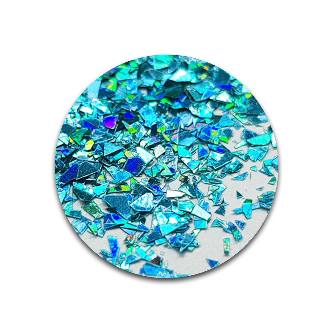 Loose Nail Glitter | Teal Holographic Shards