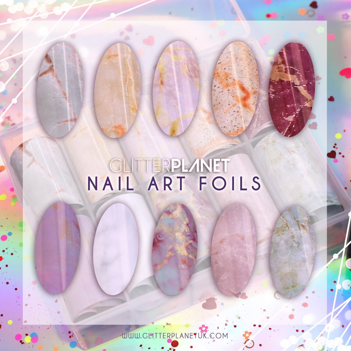 Marble Stone Nail Art foil Set 10pcs