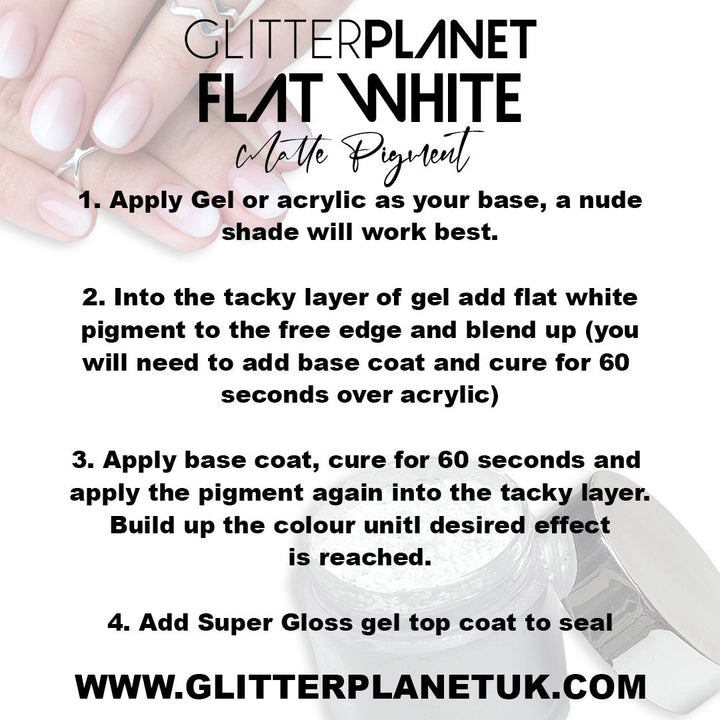 Matte White Pigment Powder - Glitter Planet