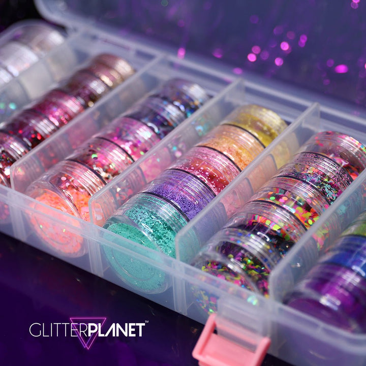 MEGA SAVING* 30 Glitters 'Packed & Stacked' pot collection - Glitter Planet