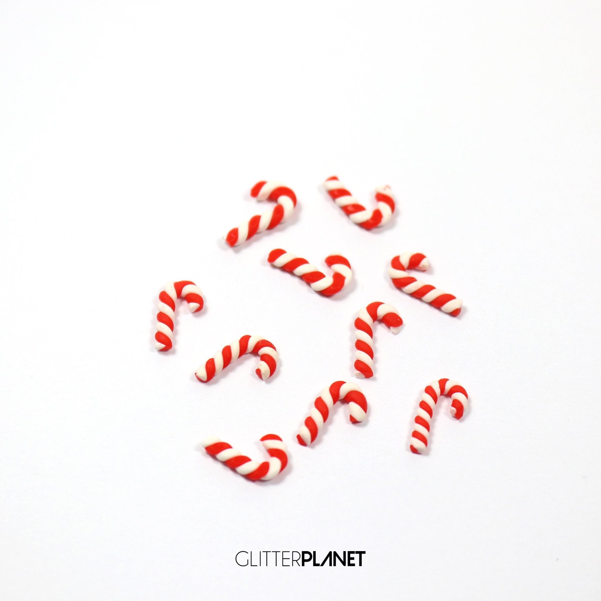 Mini Candy Canes Nail Art - 10pcs