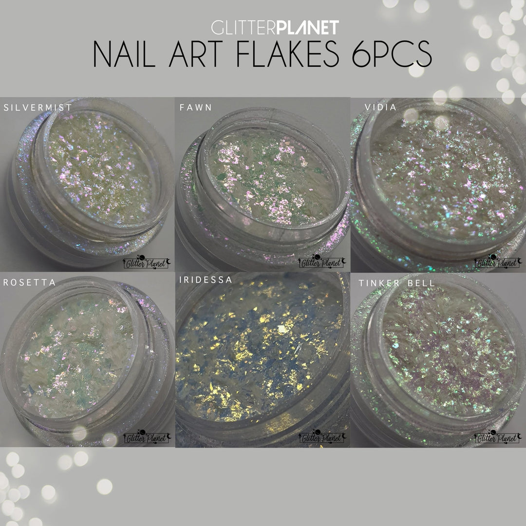 Nail Art Fairy Flakes | Full Collection 6 Colours