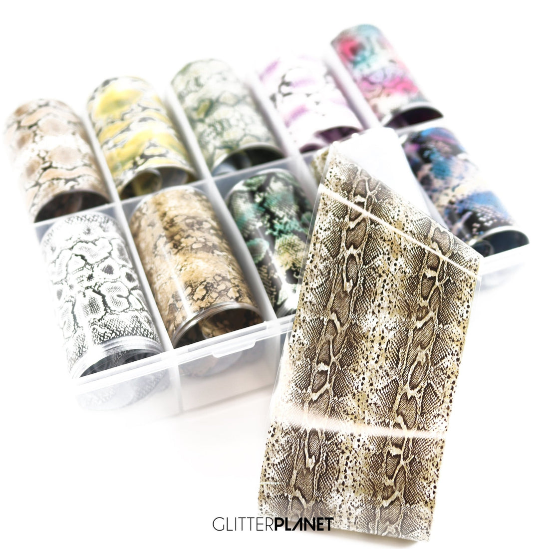 Nail Art Foil | 10pcs Faux Snake Skin Effect Set