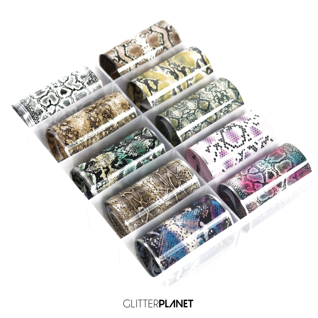 Nail Art Foil | 10pcs Faux Snake Skin Effect Set