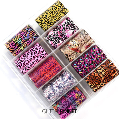 Nail Art Foil | 10pcs LEOPARD Print Set